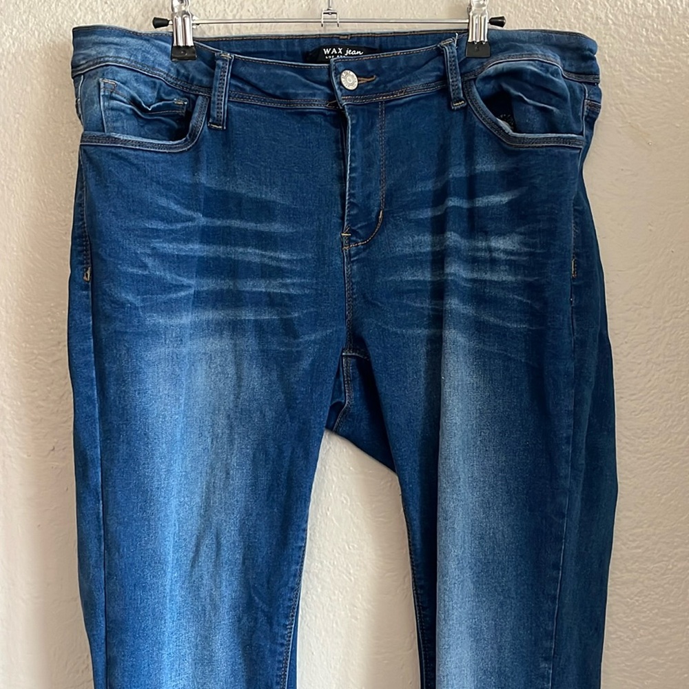 Stretch plus size blue jeans by Wax Jean